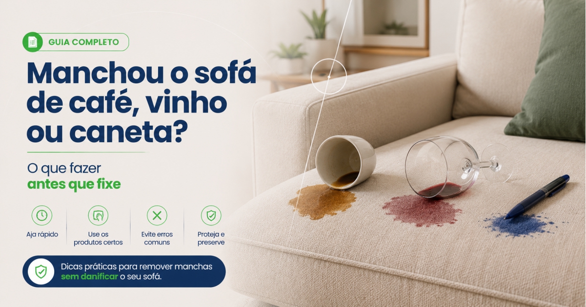Remoção de manchas em sofá a domicílio em Aracaju